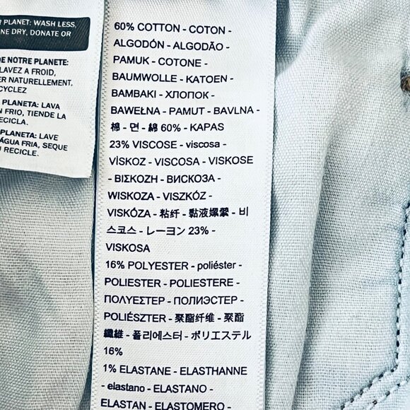 Levis Women's Classic Straight Stretch Blue Denim Shorts Size 26 Raw Hem - Picture 6 of 10